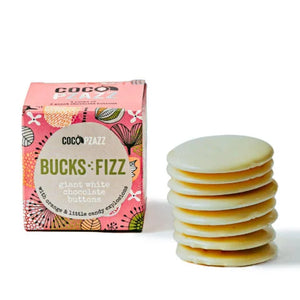 Giant White Chocolate Buttons in Bucks Fizz by Coco Pzazz