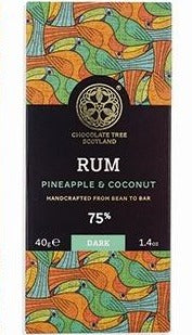 Rum Pineapple & Coconut Dark Chocolate 40g by Chocolate Tree