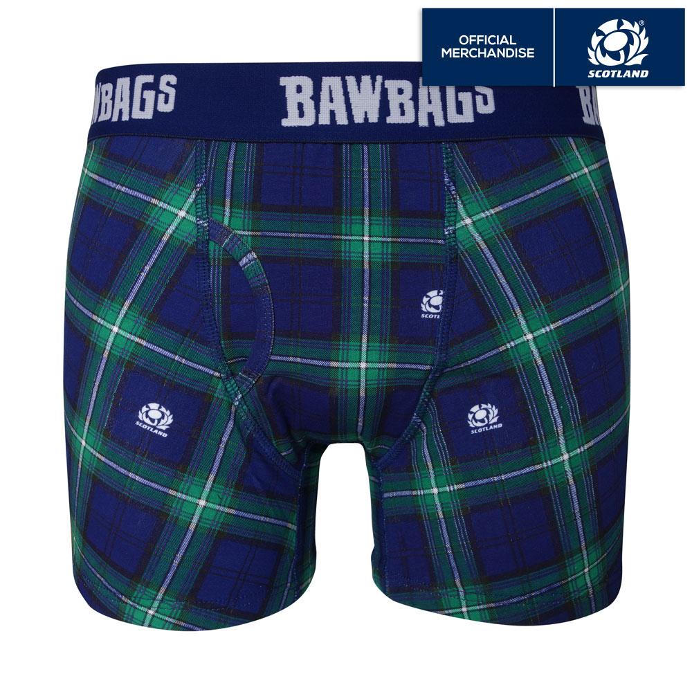 Scotland Rugby Tartan Cotton Boxer Shorts by Bawbags
