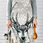 Load image into Gallery viewer, Tartan Stag Apron by Gillian Kyle
