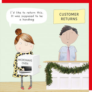 Returns Christmas Card by Rosie Made a Thing