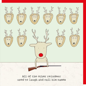 Rudolph Greetings Card By Rosie Made Thing
