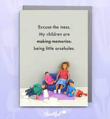 Excuse The Mess Greetings Card by Bold & Bright