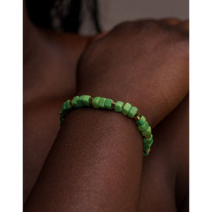 Friendship Tagua Bracelet in Green by Pretty Pink