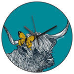 Load image into Gallery viewer, Lola Highland Cow Wall Clock by Gillian Kyle

