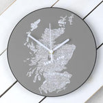 Load image into Gallery viewer, Mapped Out Scottish Wall Clock by Gillian Kyle
