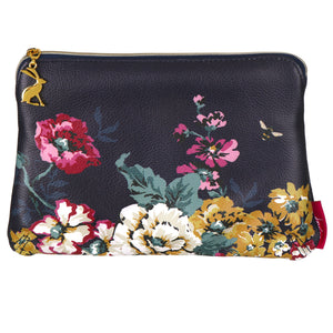 Medium Zip Faux Leather Pouch by Joules