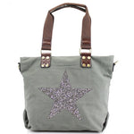 Load image into Gallery viewer, Star Canvas Shoulder Bag
