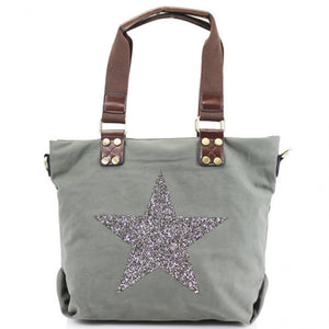 Star Canvas Shoulder Bag
