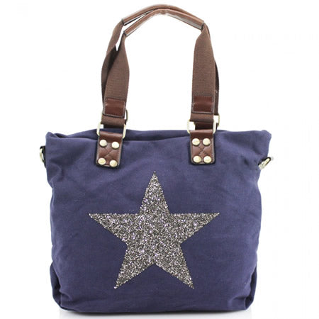 Star Canvas Shoulder Bag