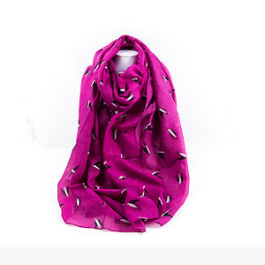Swallow Print Scarf Scarf Pink