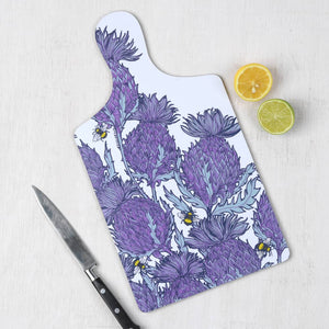 Scottish Thistles Chopping Board by Gillian Kyle